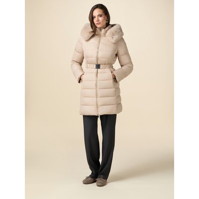 Veste matelassée cintrée de longueur midi avec fermeture éclair métallique OLTRE