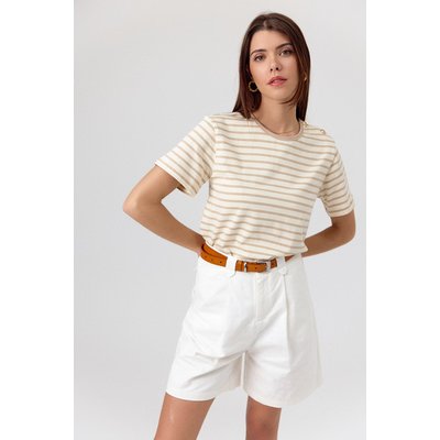 T-shirt rayé col rond détails boutons dorés ELEONORE ARTLOVE