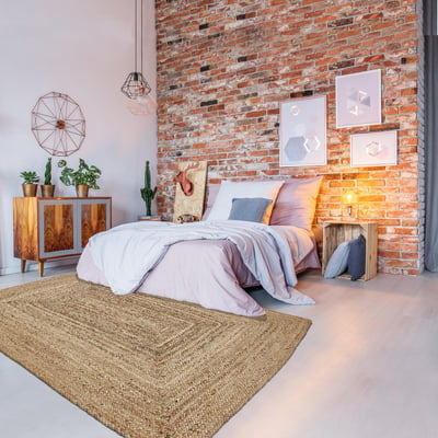 Tapis jute fait à la main motif uni JUTURE UN AMOUR DE TAPIS