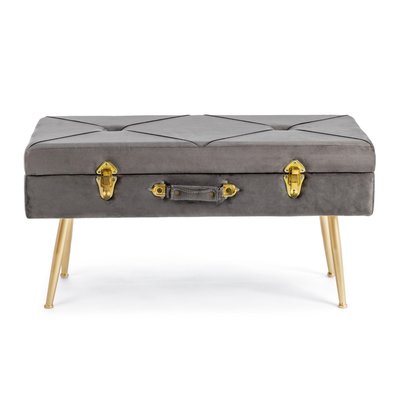 Banc coffre en velours - JULIA HELLIN, DEPUIS 1862