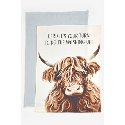 Torchons hamish vache des highlands, lot de 2 NEXT