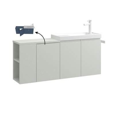Meuble + vasque lave-mains suspendu 110 cm IRIS PIER IMPORT