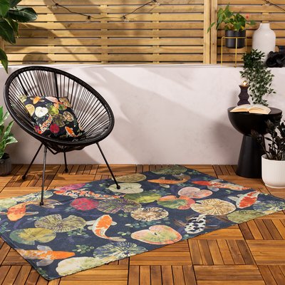 Koi Pond Washable Digitally Printed Indoor/Outdoor Rug SO'HOME