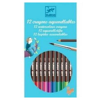12 Crayons Aquarellables classique Djeco DJECO