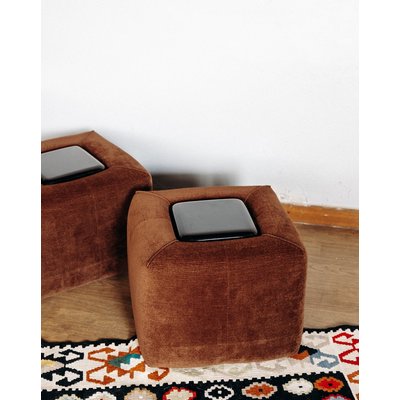 Paire de poufs Cinna Jean-Philippe N°29 - Bon état DEBONGOUT