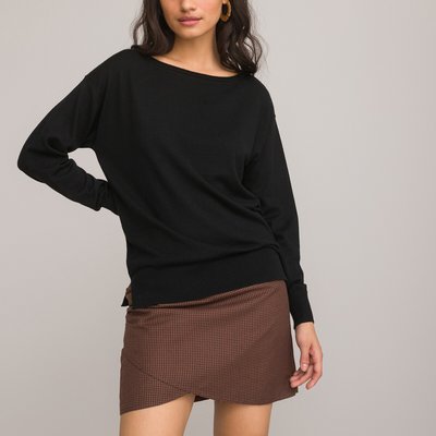 Fine Knit Jumper with Boat Neck LA REDOUTE COLLECTIONS