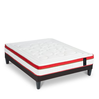 Ensemble Matelas SUPREME Mémoire et sommier tissu - 24 cm d'épaisseur - Accueil ferme, soutien ferme MAISON AUBERTIN