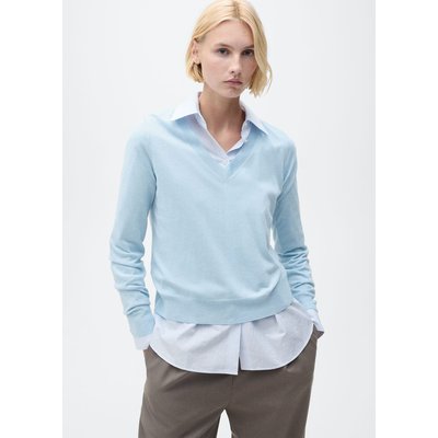 Pull-over maille col en V MANGO