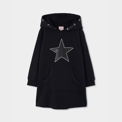 Robe en molleton avec étoile et capuche BOBOLI