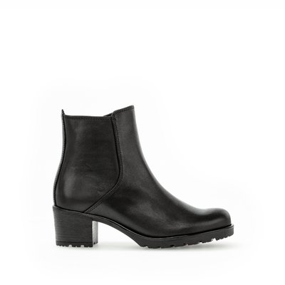 Bottines en cuir lisse à talon décroché GABOR