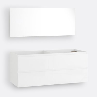 Mobile sotto lavabo sospeso + specchio L120cm, Pacci SO'HOME