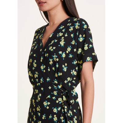 Robe courte portefeuille à imprimé fleuri LA FEE MARABOUTEE