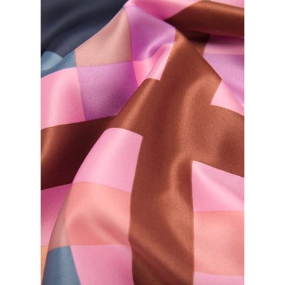 Foulard satiné carreaux MANGO