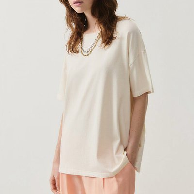 Pymaz Boat Neck T-Shirt with Short Sleeves AMERICAN VINTAGE