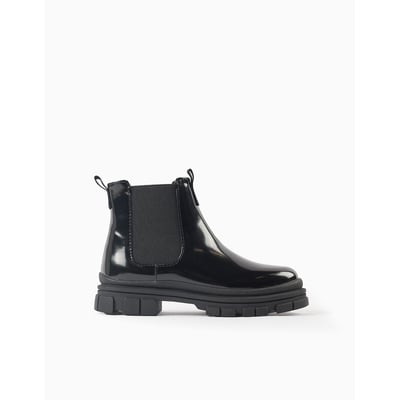 Bottines Chelsea vernies avec semelle antidérapante ZIPPY