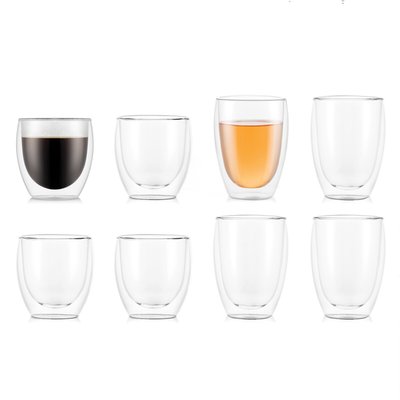 8er-Set doppelwandige Gläser Pavina K4558-10 BODUM