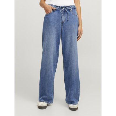 JXPIXI WIDE LINEN BLEND LW JEANS DNM Jean à coupe loose JJXX