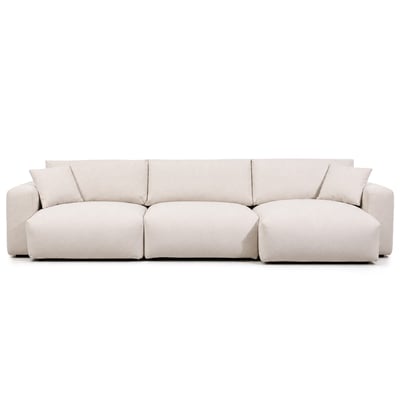 canapé d'angle réversible 5 places en tissu, JULINE BEST MOBILIER