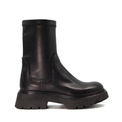Bottines en cuir avec goussets élastiques - PICCOLA DUNE LONDON