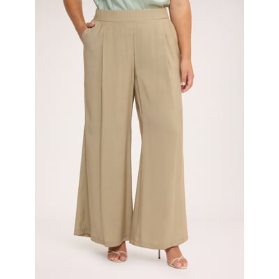 Pantalon Wide Leg en mélange modal FIORELLA RUBINO