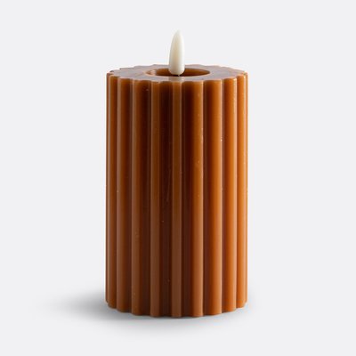 Bougie LED striée en cire H14,8 cm, Caspar LA REDOUTE INTERIEURS