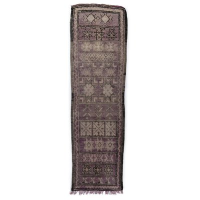 Tapis couloir Beni Ourain noué main en laine THEKO