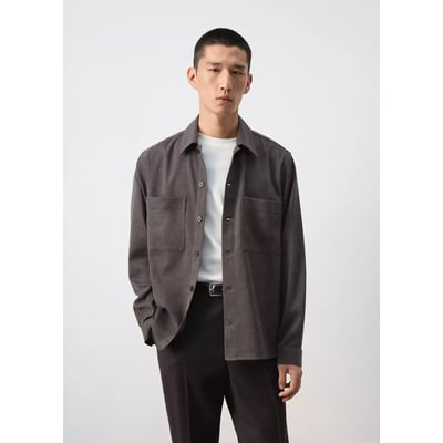 Surchemise laine mélangée poches MANGO MAN