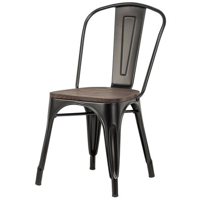 Lot de 4 chaises en métal et bois, NASH NORDLYS