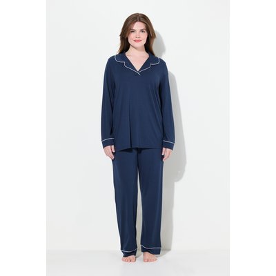 Pyjama manches longues, passepoils fantaisie ULLA POPKEN