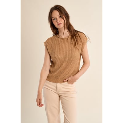 T-shirt en maille crochet MOLLY BRACKEN
