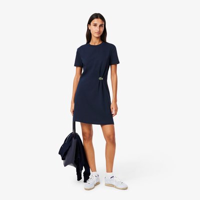 Robe t-shirt effet drapé LACOSTE