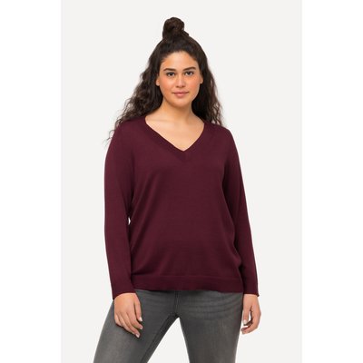 Pull col en V, manches longues ULLA POPKEN