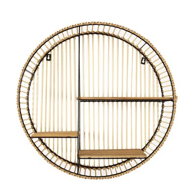 Etagère ronde 3 niveaux en bambou et métal THE HOME DECO FACTORY