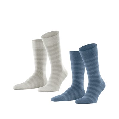 Chaussettes Mesh Stripe 2-Pack Coton (biologique) Opaque ESPRIT