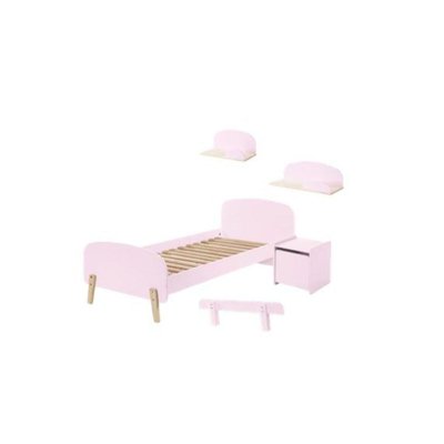 KIDDY Lit et sommier + Chevet porte + Etagere + Etagère + Barrière de sécurité VIPACK