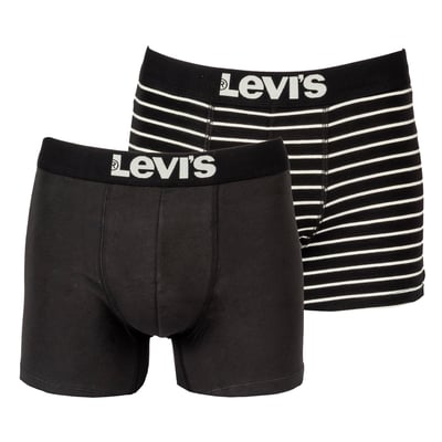 Lot de deux boxers noirs et à bande élastiquée brodée à la taille LEVI'S