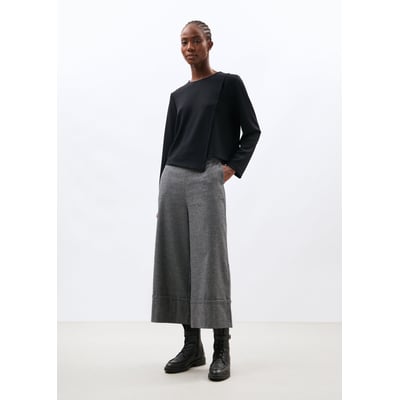 Pantalon cropped à chevrons en flanelle HUMILITY