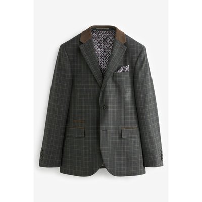Veste de costume à carreaux liseré ajustée NEXT