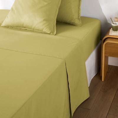 Drap plat uni en percale de coton, 80 fils, Scenario LA REDOUTE INTERIEURS