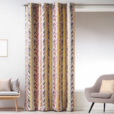 Rideau en jacquard à rayures verticales HOME MAISON