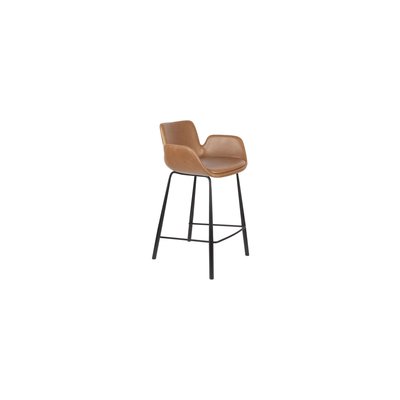 Chaise de comptoir en cuir PU BRIT LL ZUIVER