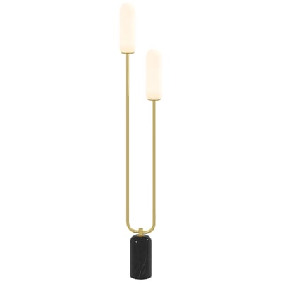 Lampadaire Métal Or HOMCOM