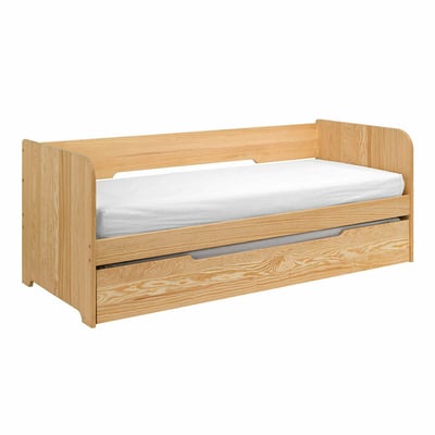 Pack lit gigogne avec 2 matelas Bois massif  JAVA AKITEN RETAIL
