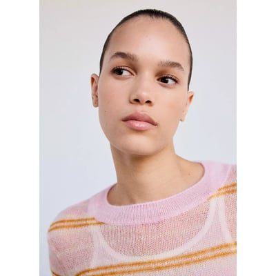 Pull en maille fine à rayures MANGO