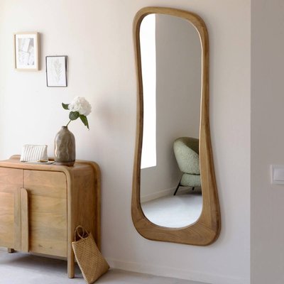 Grand miroir organique en bois de manguier  MARLEY MADE IN MEUBLES 