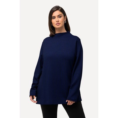 Sweat-shirt texturé à col montant et manches ULLA POPKEN