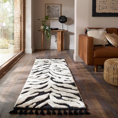 Tapis moderne de couloir ESRA ZEBRA FLAIR RUGS