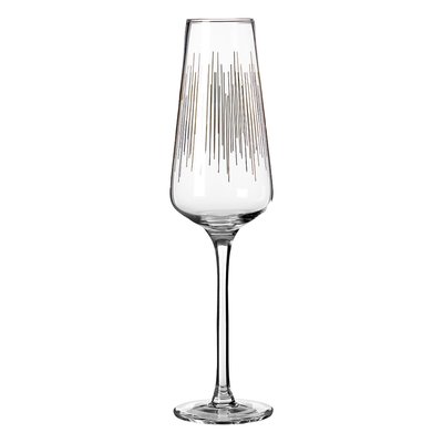 Set of 4 Gold Lines Champagne Flute Glasses SO'HOME