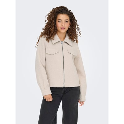 Short Zip-Up Polo Collar Coat ONLY