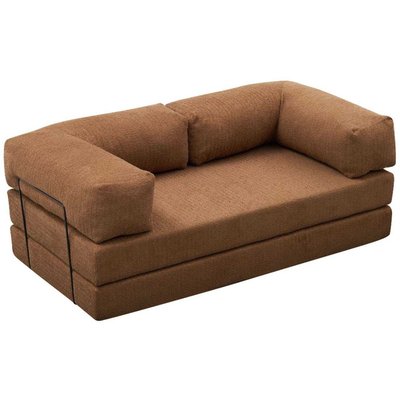 Canapé chauffeuse 3 places en chenille Comfort HANAH HOME